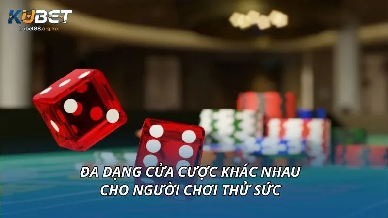 Đa dạng cửa cược khác nhau cho người chơi thử sức